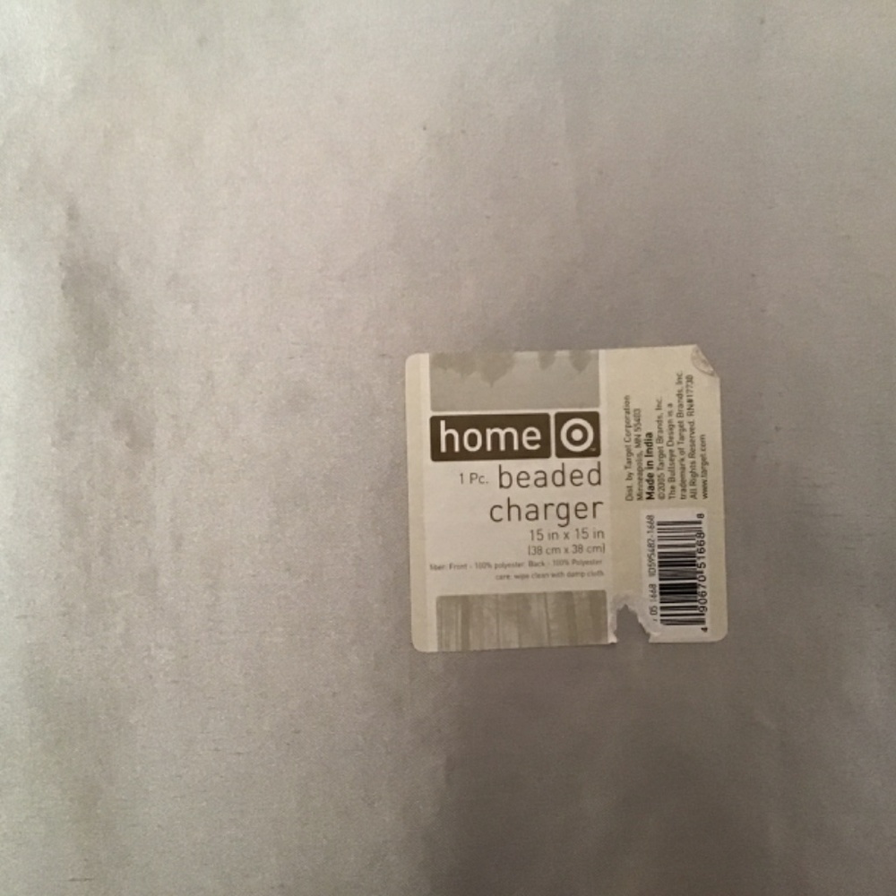 Home  15 inch square Beaded and Sequined Chargers, set of 2 - Picture 7 of 11